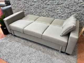 Sofá Cama Tela Gris con Arcón 210cm