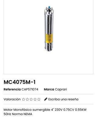 Motor Sumergible Caprari MC4075M-1