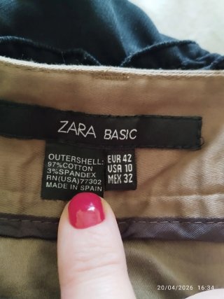 Falda Zara color caqui