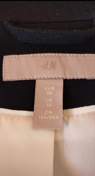 Americana de Mujer H&M - Talla 38 (M) -Azul Marino
