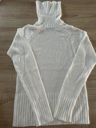 Jersey cuello alto blanco