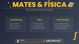 CLASES DE REFUERZO PARA MATES Y FISICA