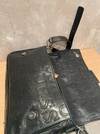 Bolso Guess Negro Logomania Nuevo con Etiquetas