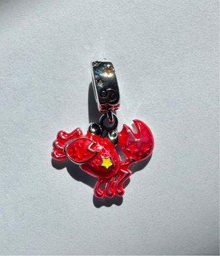 Charm Cangrejo Rojo Plata Ley S925