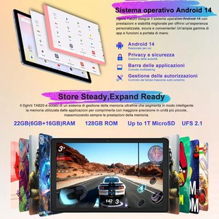 Tablet Android: potente memoria HD espandibile