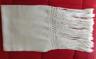 Toalla vintage con flecos