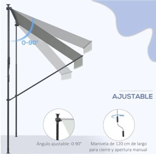 Toldo gris para exterior