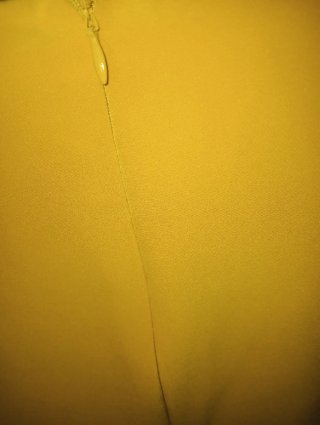Vestido amarillo manga acampanada talla única