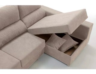 Sofá Chaise Longue 4 Plazas Beige