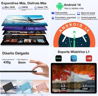 Tablet Android 14 5G WiFi 6 potente