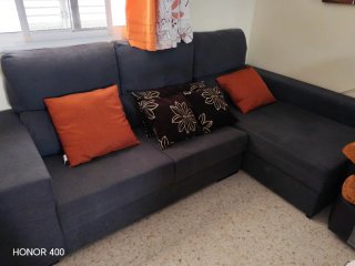 Sofá modular 3 plazas con chaiselongue
