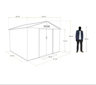 Caseta metálica Gardiun Bristol 7.74 m2