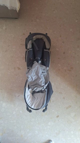 Carrito Bebé Prenatal Gris y Blanco