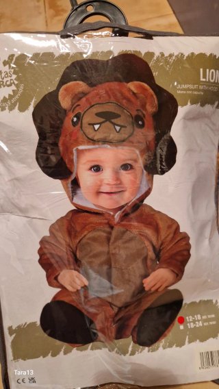 Disfraz León Bebé Talla 12-18 Meses.