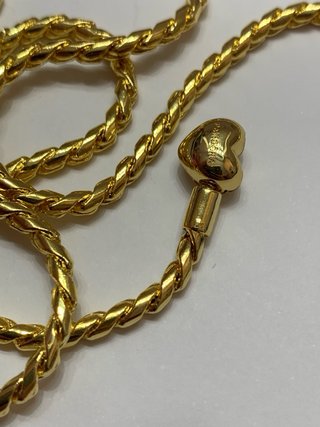 Collar Pandora Corazón Dorado para charms