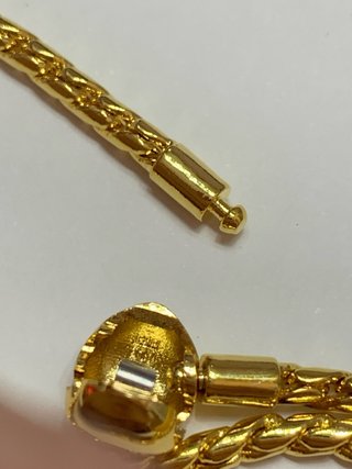 Collar Pandora Corazón Dorado para charms
