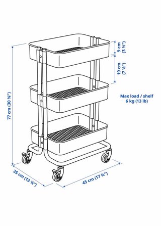 Carrito Auxiliar Ikea 3 Niveles
