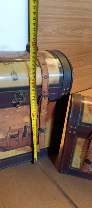 2 Cajas Vintage Estilo Baúl