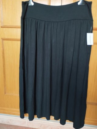 Falda larga negra mujer
