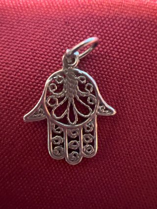 Colgante Mano de Fátima Plata 2 cm