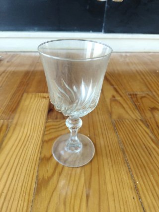 9 Copas de vino vintage cristal años 70