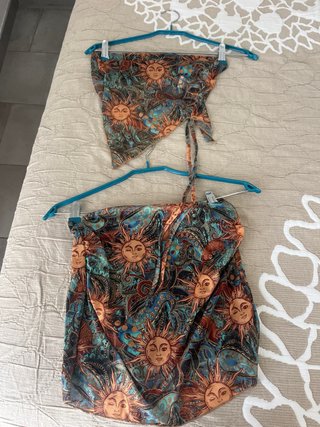 Conjunto de dos piezas con estampado de sol