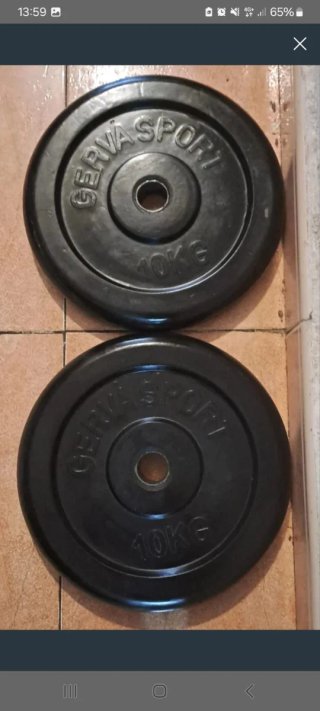 2 Discos Caucho 1kg 10kg 5kg 1.25kg