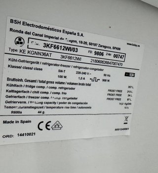 Frigorífico Combi Balay Blanco