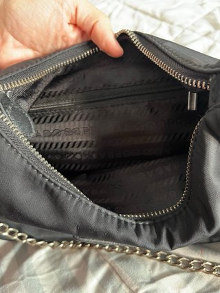 Bolso Prada Negro Cadena y Correa