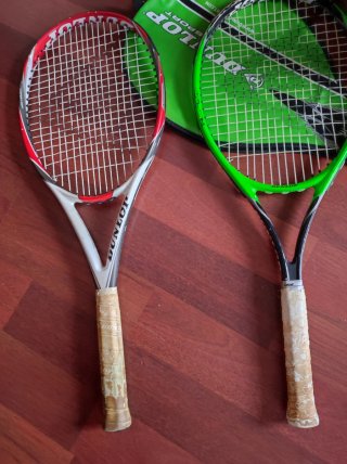Lote 2 raquetas tenis Dunlop + funda