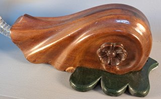 Pareja Apliques Lámparas Pared Madera y Cristal