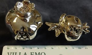 Coppia Melograni Portafortuna Argento