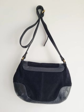 Bolso Hombro Piel Vintage Negro