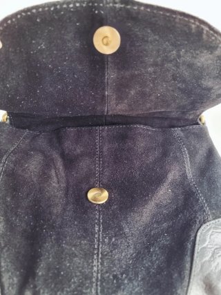 Bolso Hombro Piel Vintage Negro