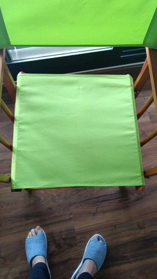 Sillón Plegable Madera y Tela Verde