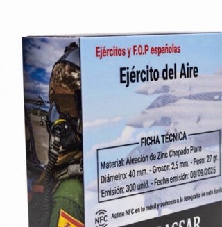 Moneda Conmemorativa Ejercito del Aire Chapado Oro