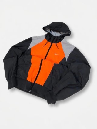 Chaqueta Nike Y2K Naranja Negra con Capucha