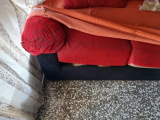 Sofá 3 plazas naranja