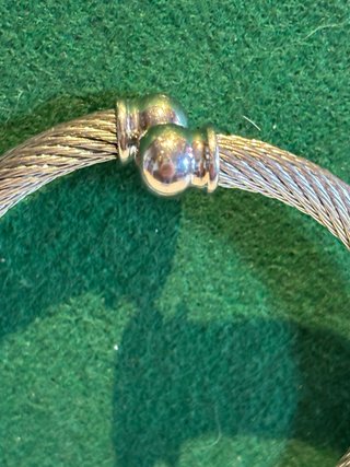 Bracciale rigido donna effetto corda