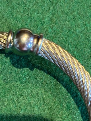 Bracciale rigido donna effetto corda