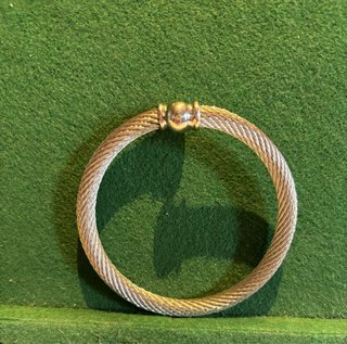 Bracciale rigido donna effetto corda