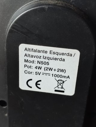 Colunas de Som USB Pretas