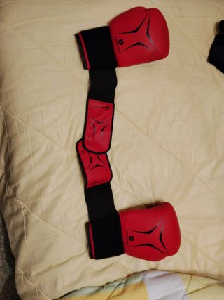 Guantes de boxeo Domyos rojos