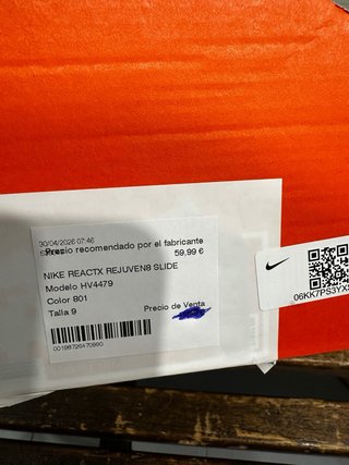 Chanclas Nike ReactX Rejuven8 Naranja
