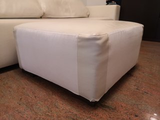 Divano e pouf PRIMAFILA WILLIAM ecopelle panna