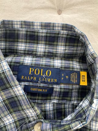 Camisa Polo Ralph Lauren cuadros azul/verde