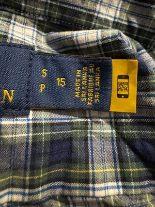 Camisa Polo Ralph Lauren cuadros azul/verde