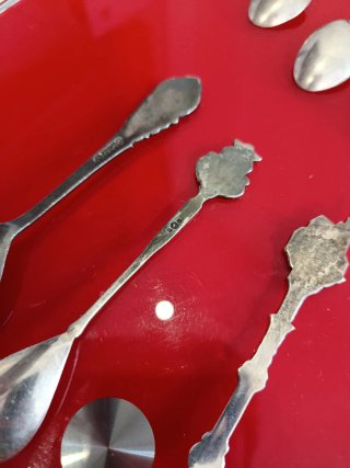 Cucharillas de colección antiguas plata