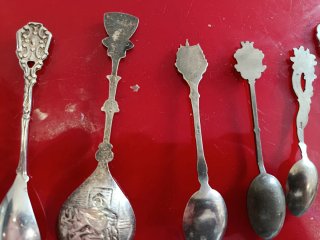Cucharillas de colección antiguas plata