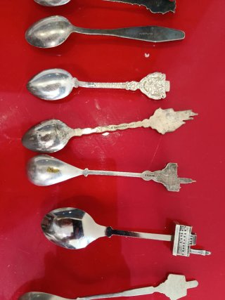 Cucharillas de colección antiguas plata